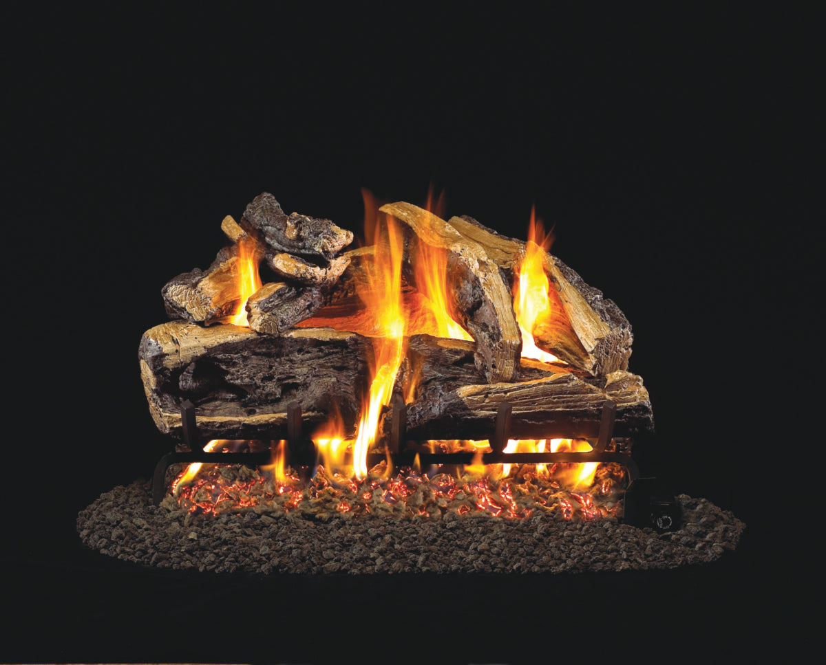 RHP Real Fyre-Vented Gas Logs-Charred Rugged Split Oak