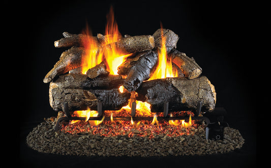 RHP Real Fyre-Vented Gas Logs-Charred American Oak